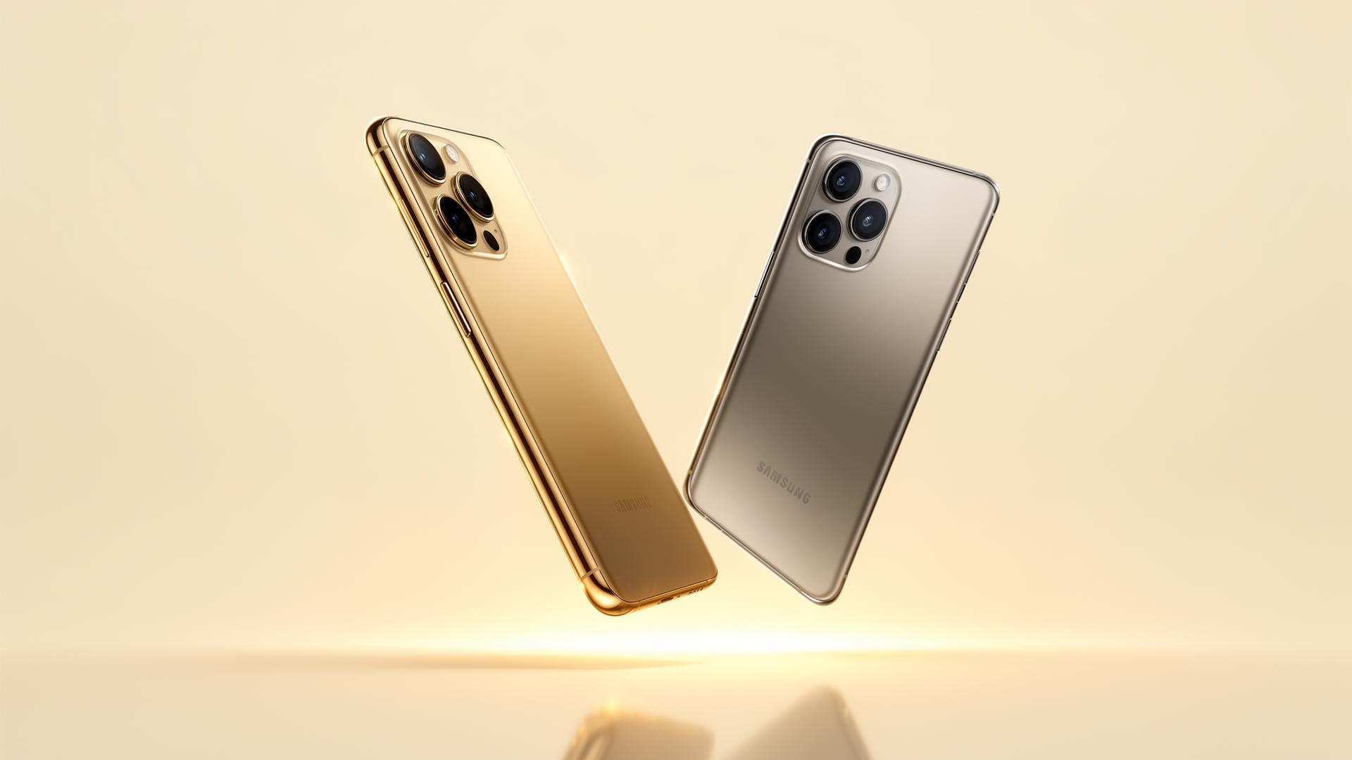 Premium smartphone showcase — iPhone & Samsung